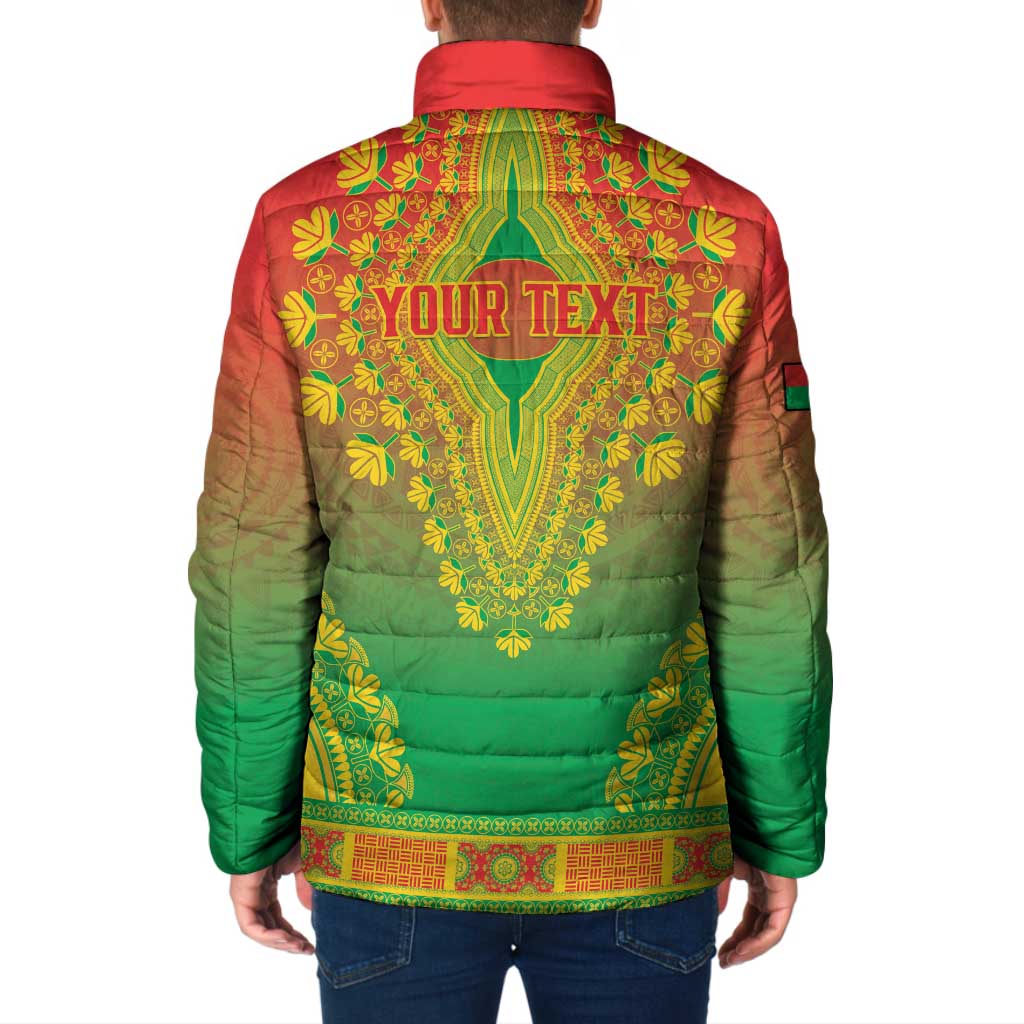 Personalized Burkina Faso African Dashiki Padded Jacket - Wonder Print Shop