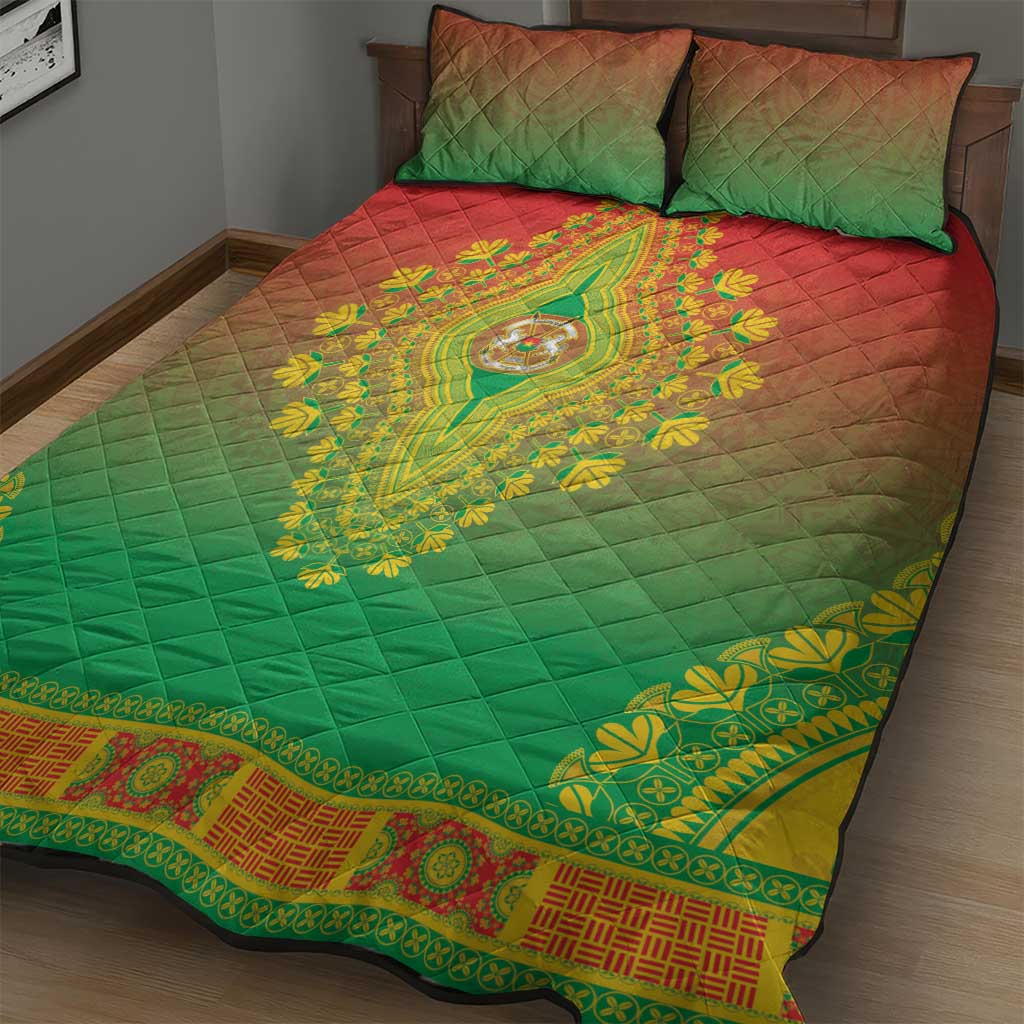 Burkina Faso African Dashiki Quilt Bed Set - Wonder Print Shop