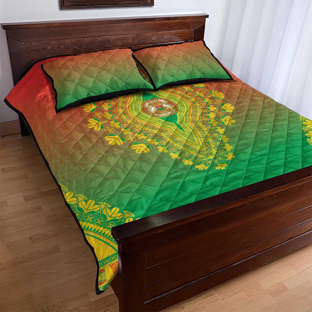Burkina Faso African Dashiki Quilt Bed Set - Wonder Print Shop