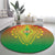 Burkina Faso African Dashiki Round Carpet - Wonder Print Shop