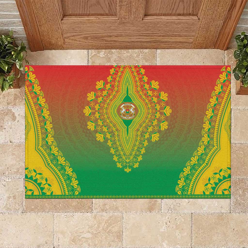 Burkina Faso African Dashiki Rubber Doormat - Wonder Print Shop