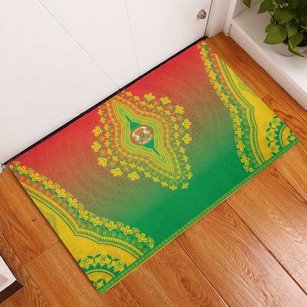 Burkina Faso African Dashiki Rubber Doormat - Wonder Print Shop