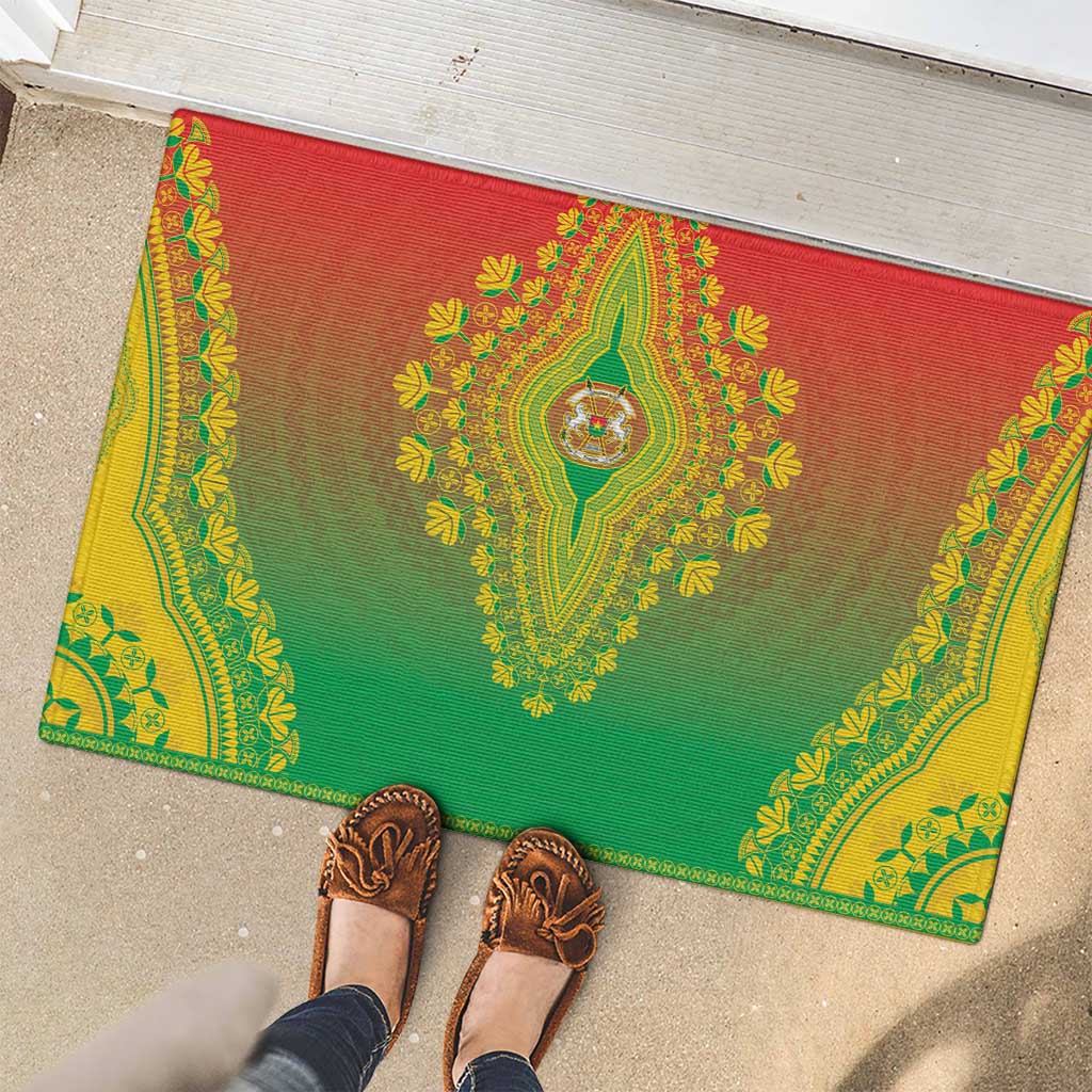 Burkina Faso African Dashiki Rubber Doormat - Wonder Print Shop