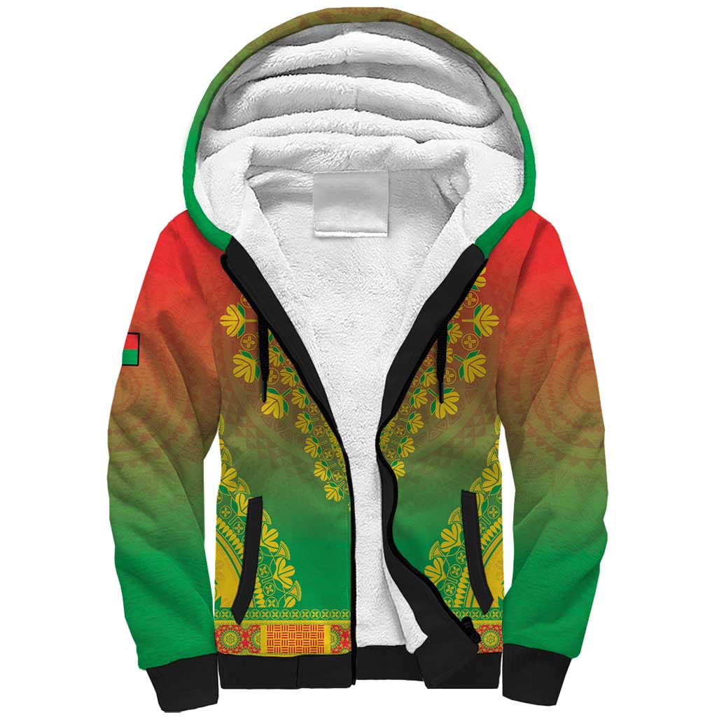 Personalized Burkina Faso African Dashiki Sherpa Hoodie - Wonder Print Shop