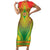 Personalized Burkina Faso African Dashiki Short Sleeve Bodycon Dress - Wonder Print Shop