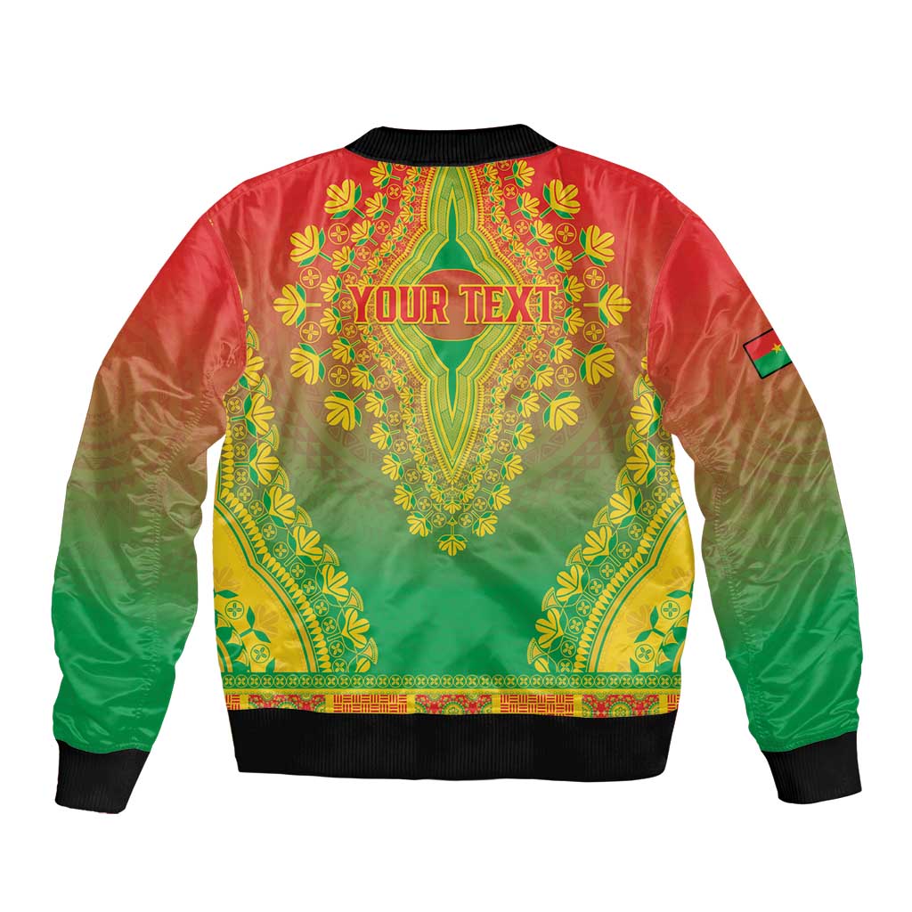 Personalized Burkina Faso African Dashiki Sleeve Zip Bomber Jacket - Wonder Print Shop