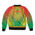 Personalized Burkina Faso African Dashiki Sleeve Zip Bomber Jacket - Wonder Print Shop