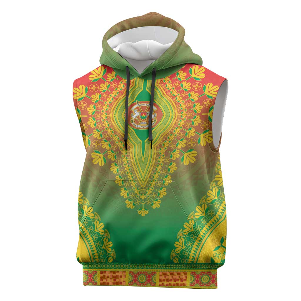 Personalized Burkina Faso African Dashiki Sleeveless Hoodie - Wonder Print Shop