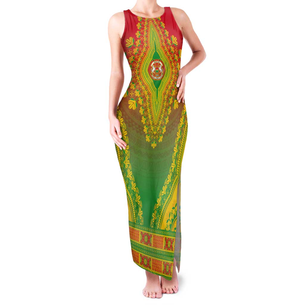 Personalized Burkina Faso African Dashiki Tank Maxi Dress - Wonder Print Shop