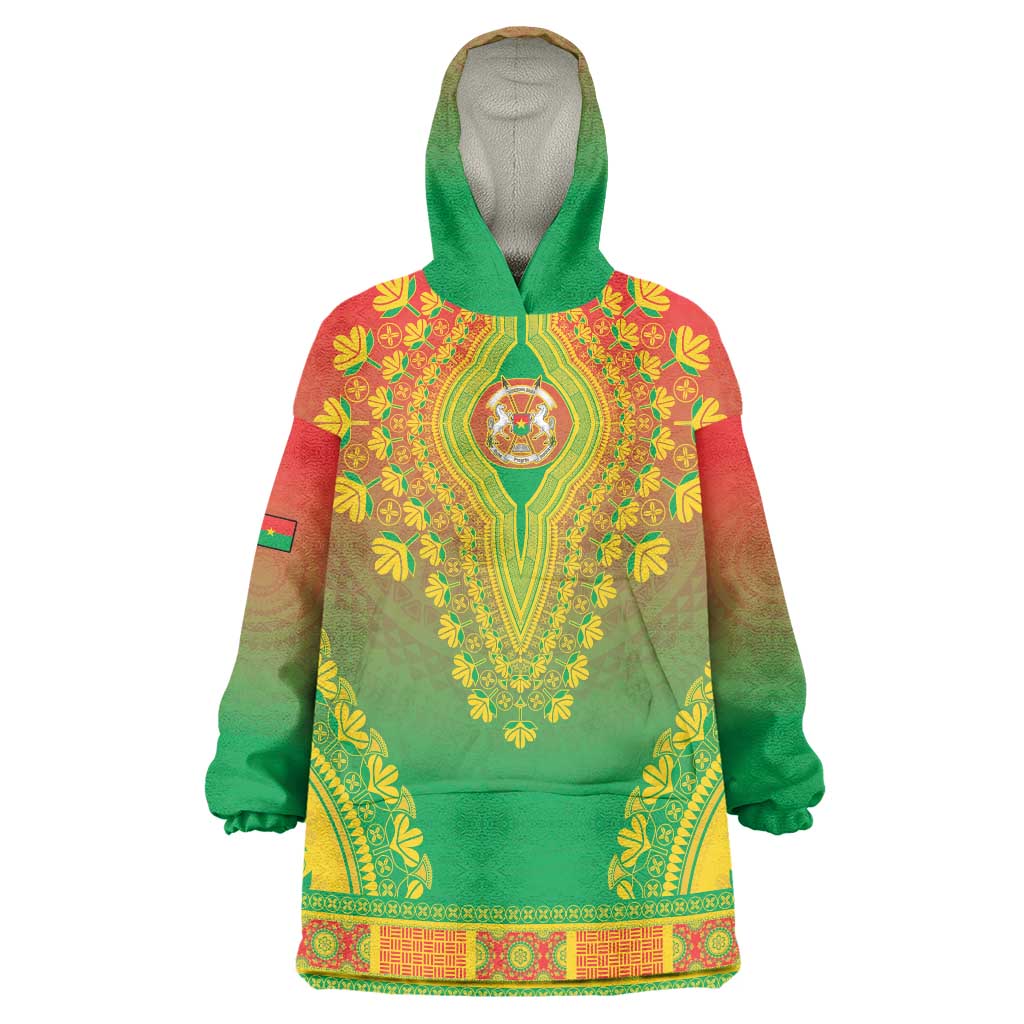Personalized Burkina Faso African Dashiki Wearable Blanket Hoodie - Wonder Print Shop