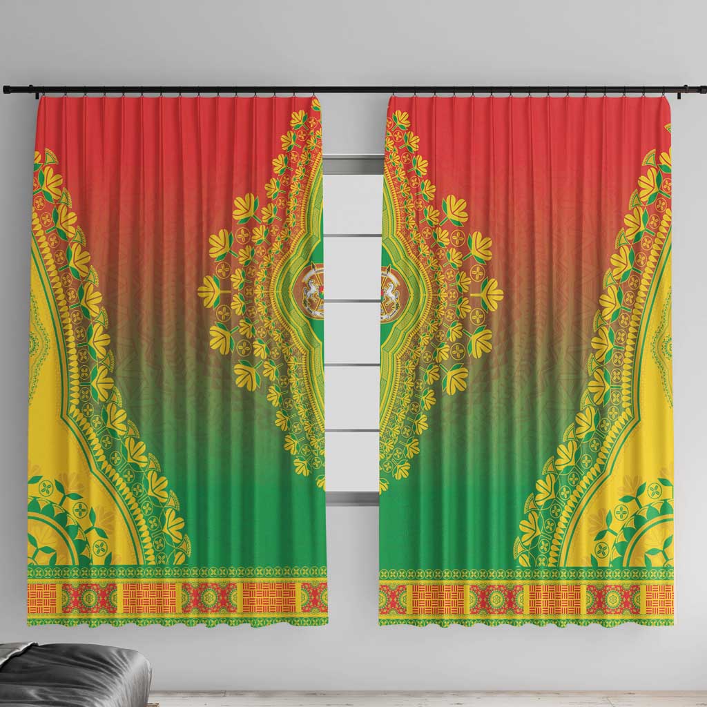 Burkina Faso African Dashiki Window Curtain - Wonder Print Shop