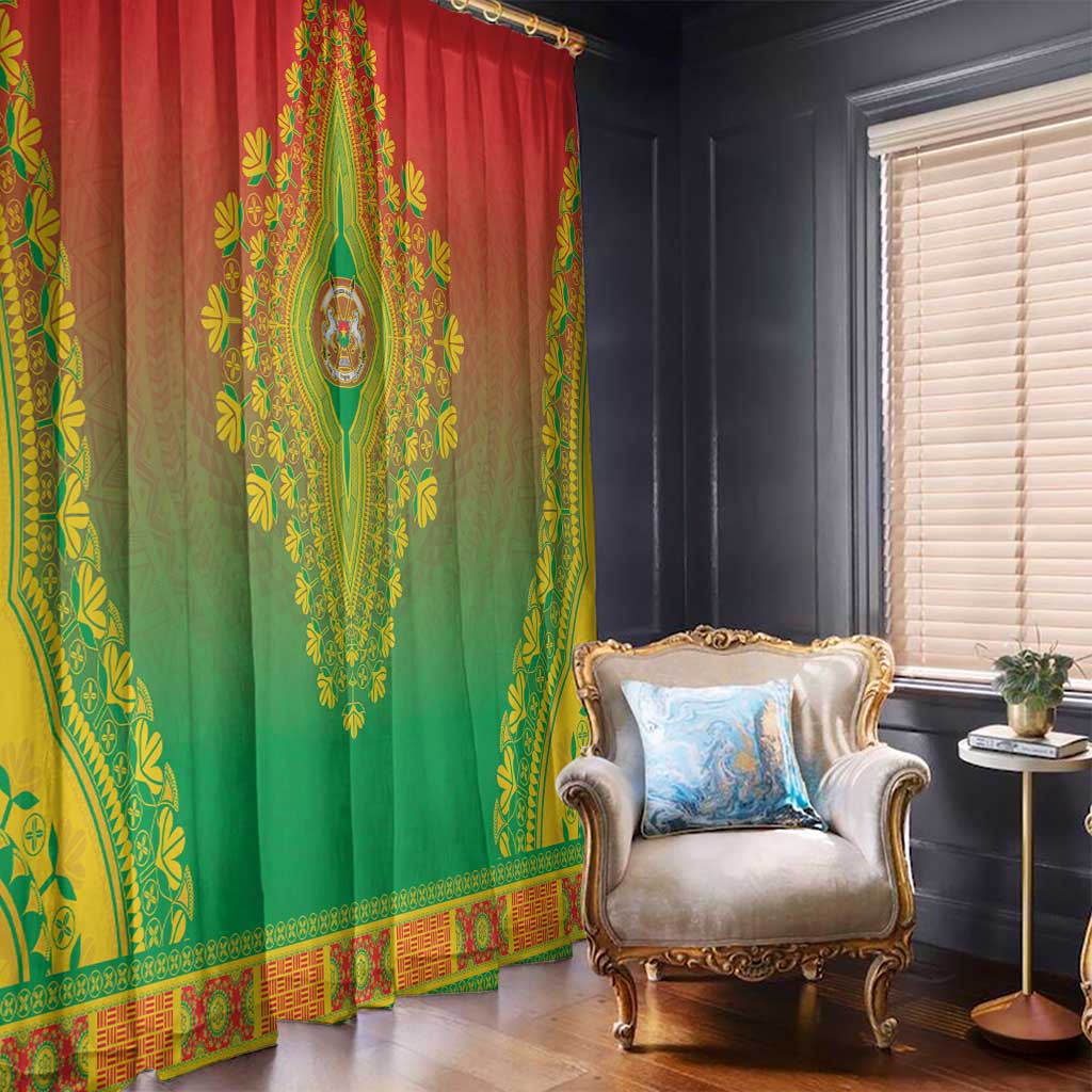 Burkina Faso African Dashiki Window Curtain - Wonder Print Shop