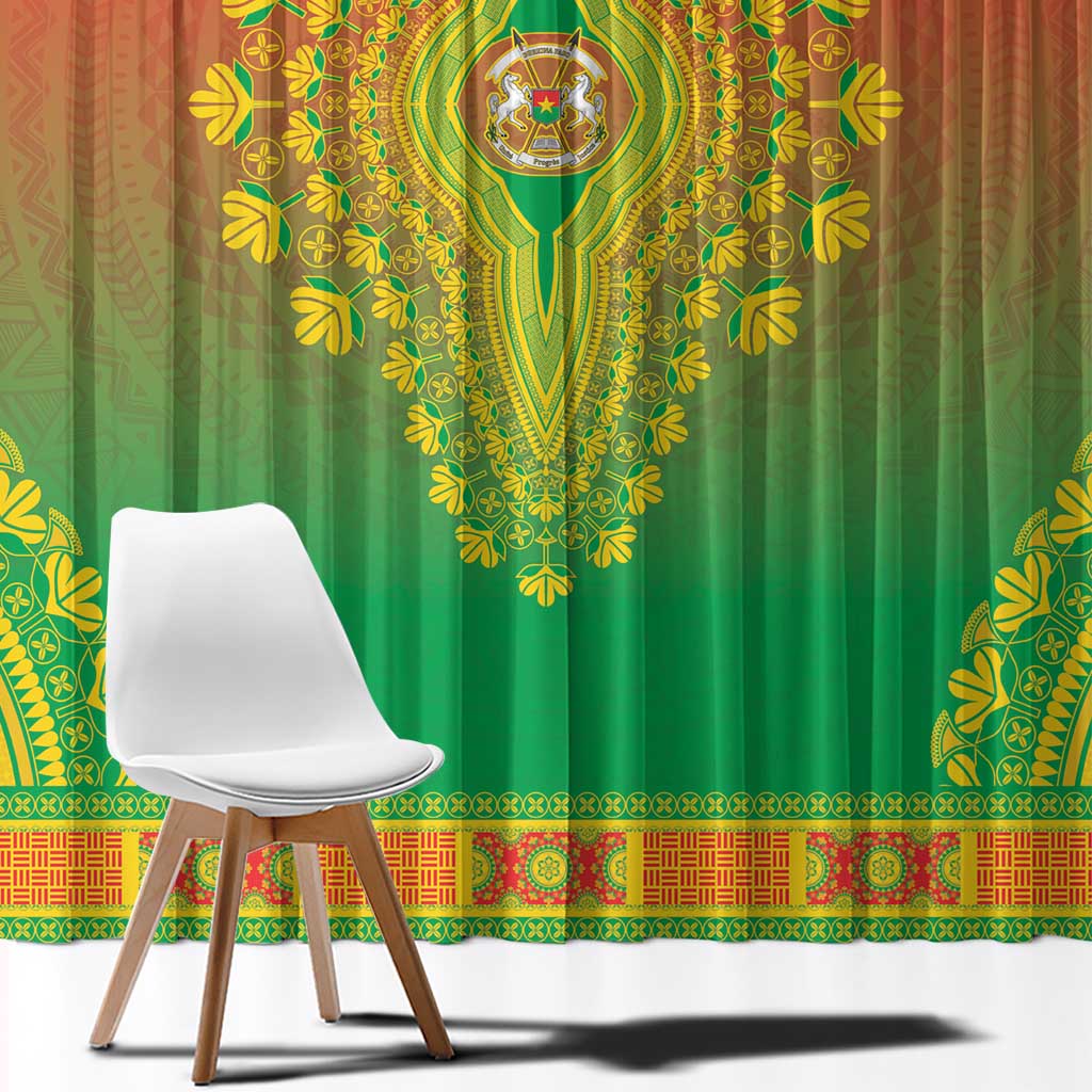 Burkina Faso African Dashiki Window Curtain - Wonder Print Shop