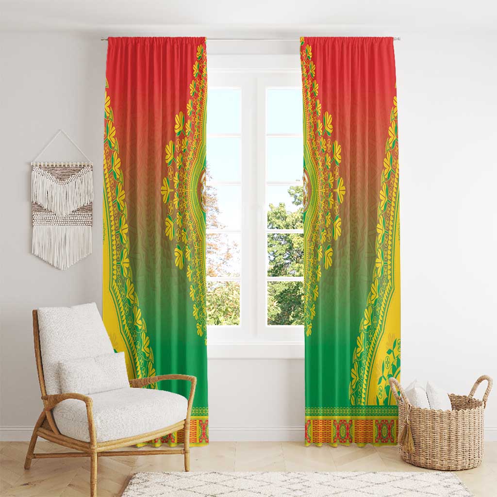 Burkina Faso African Dashiki Window Curtain - Wonder Print Shop