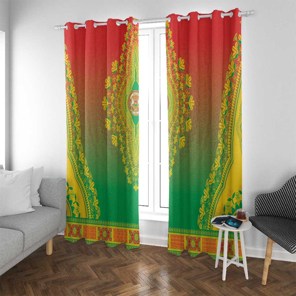 Burkina Faso African Dashiki Window Curtain - Wonder Print Shop