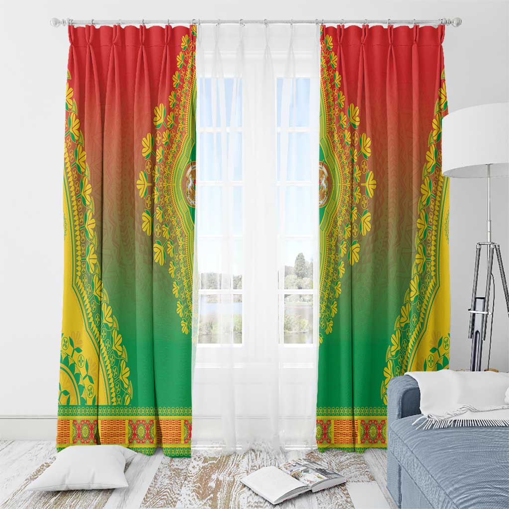 Burkina Faso African Dashiki Window Curtain - Wonder Print Shop