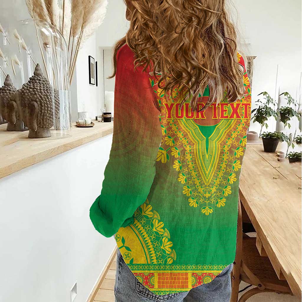 Personalized Burkina Faso African Dashiki Women Casual Shirt - Wonder Print Shop