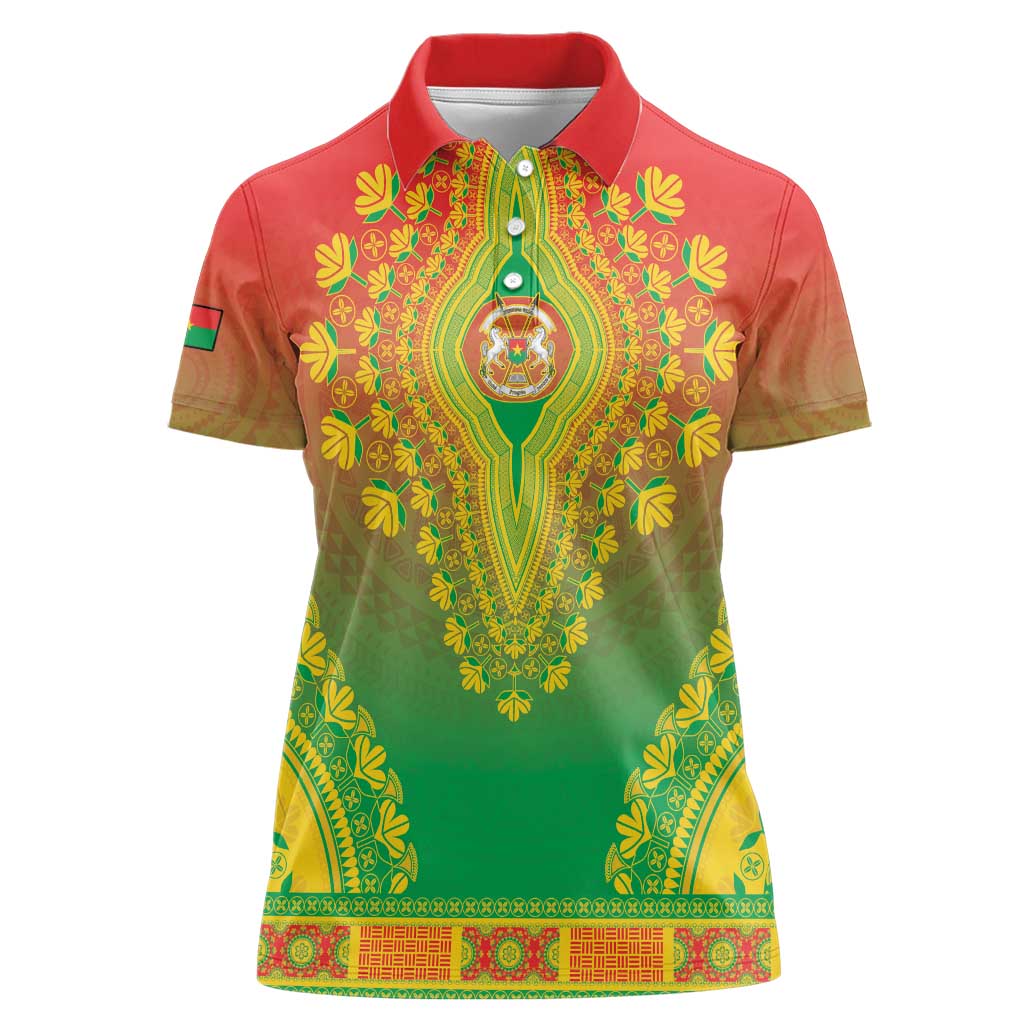Personalized Burkina Faso African Dashiki Women Polo Shirt - Wonder Print Shop
