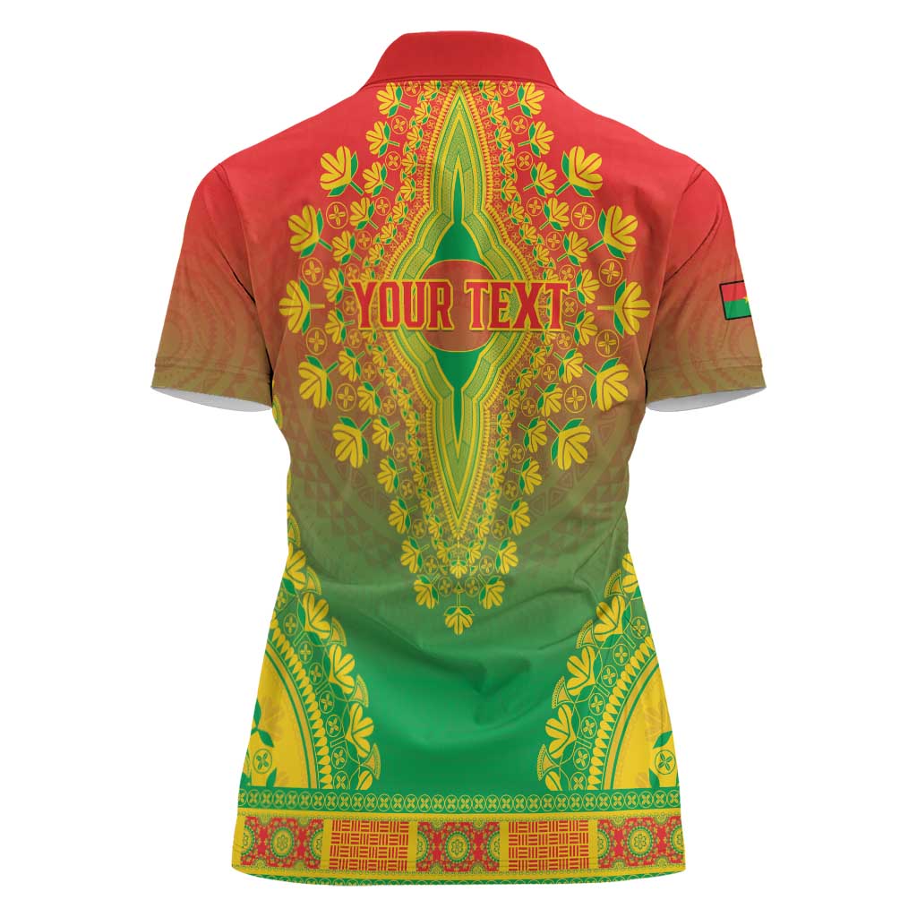 Personalized Burkina Faso African Dashiki Women Polo Shirt - Wonder Print Shop