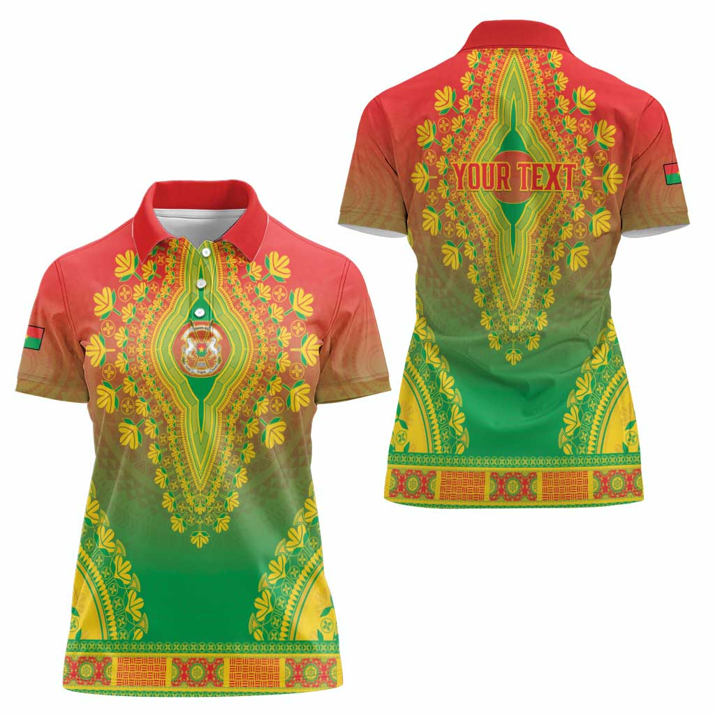 Personalized Burkina Faso African Dashiki Women Polo Shirt - Wonder Print Shop