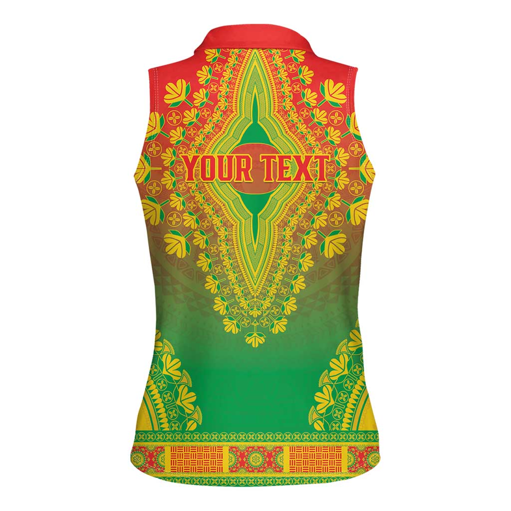 Personalized Burkina Faso African Dashiki Women Sleeveless Polo Shirt - Wonder Print Shop