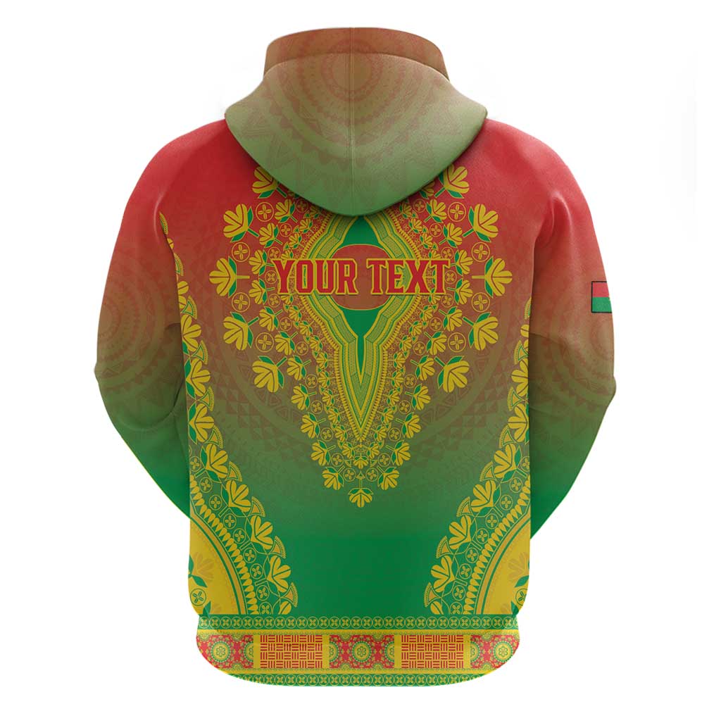 Personalized Burkina Faso African Dashiki Zip Hoodie - Wonder Print Shop