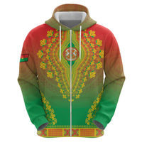 Personalized Burkina Faso African Dashiki Zip Hoodie - Wonder Print Shop