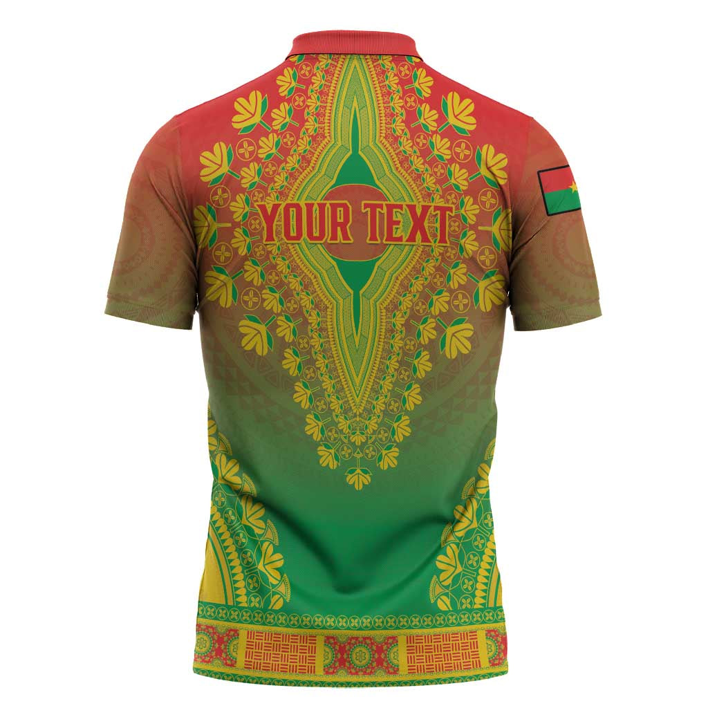 Personalized Burkina Faso African Dashiki Zipper Polo Shirt - Wonder Print Shop