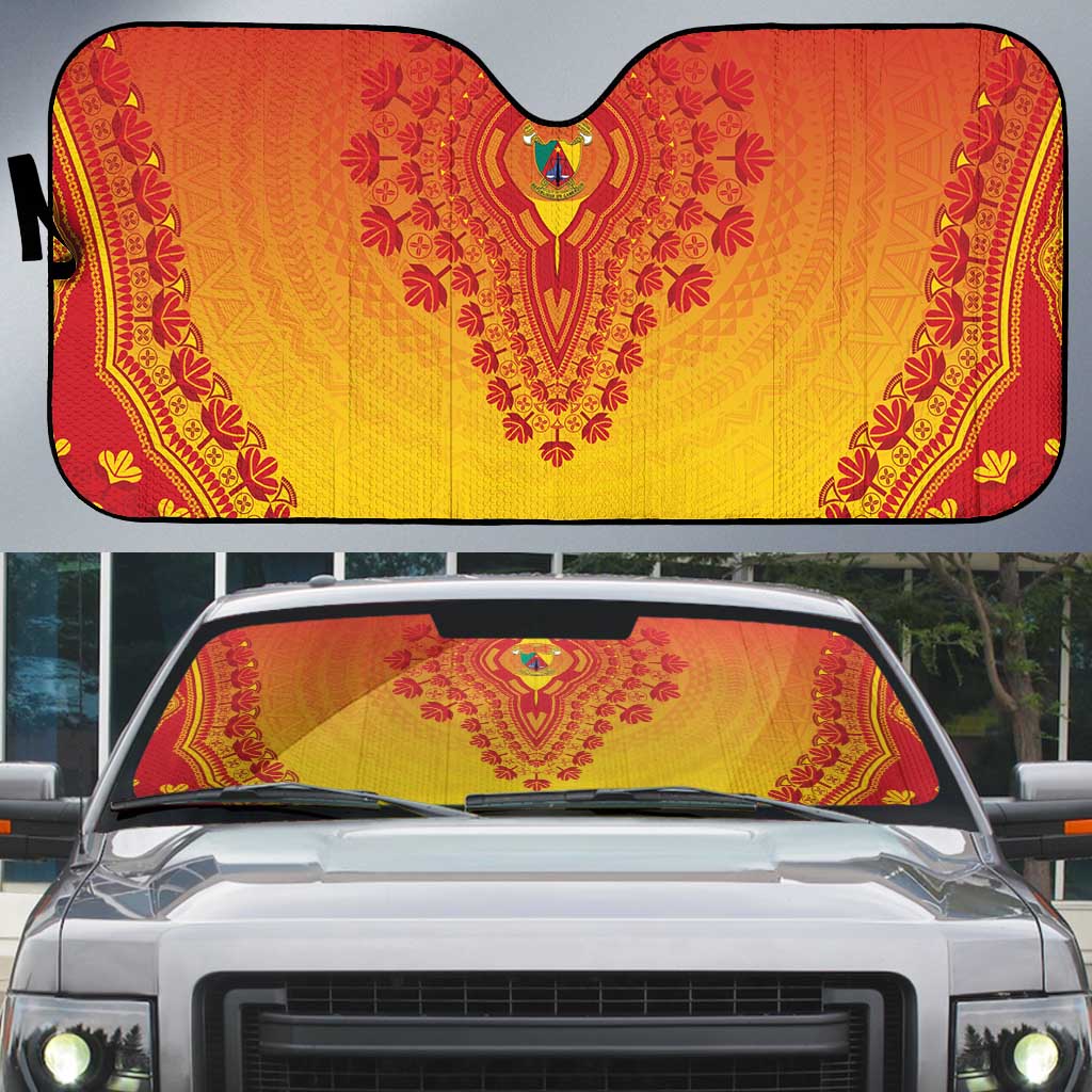 Cameroon African Dashiki Auto Sun Shade - Wonder Print Shop