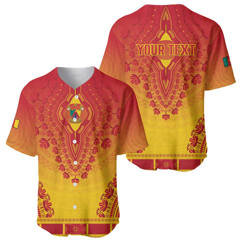 Personalized Cameroon African Dashiki Baseball Jersey - Wonder Print Shop