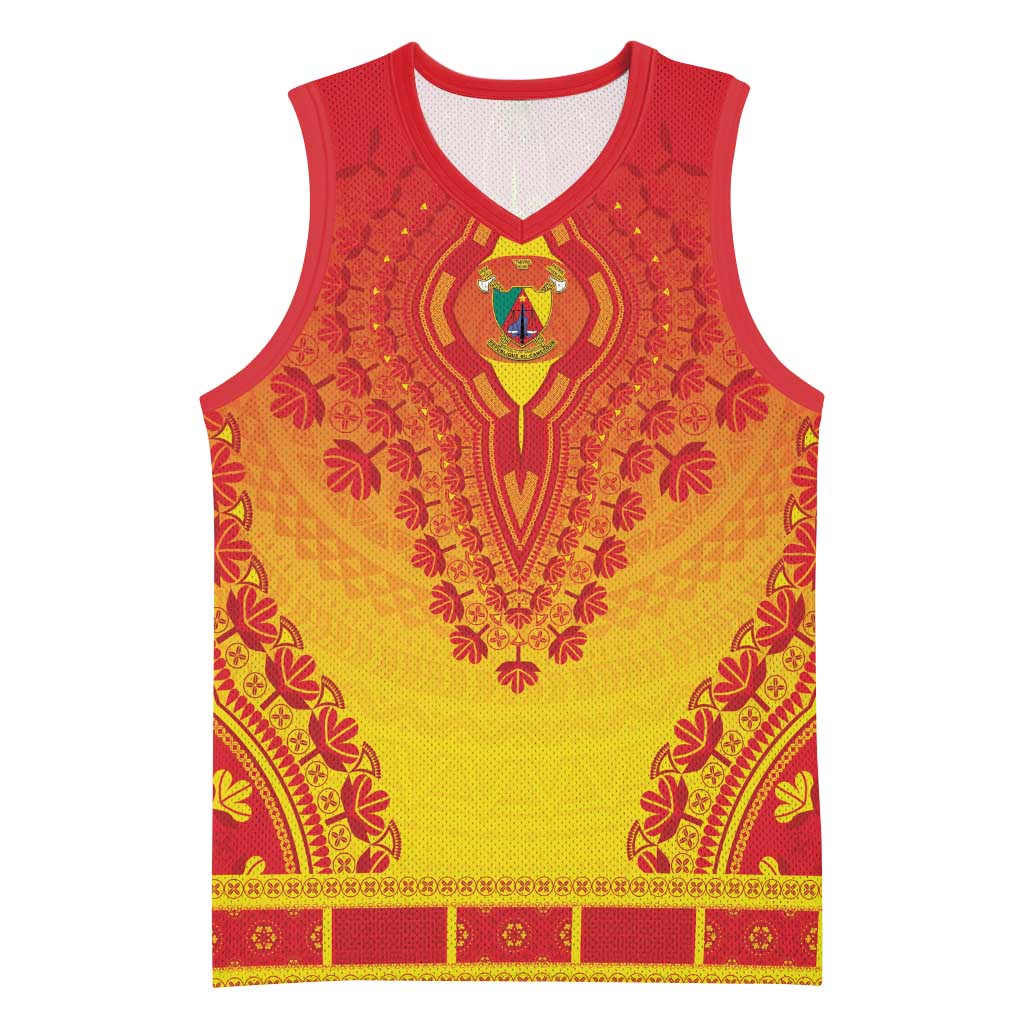 Personalized Cameroon African Dashiki Basketball Jersey - Wonder Print Shop