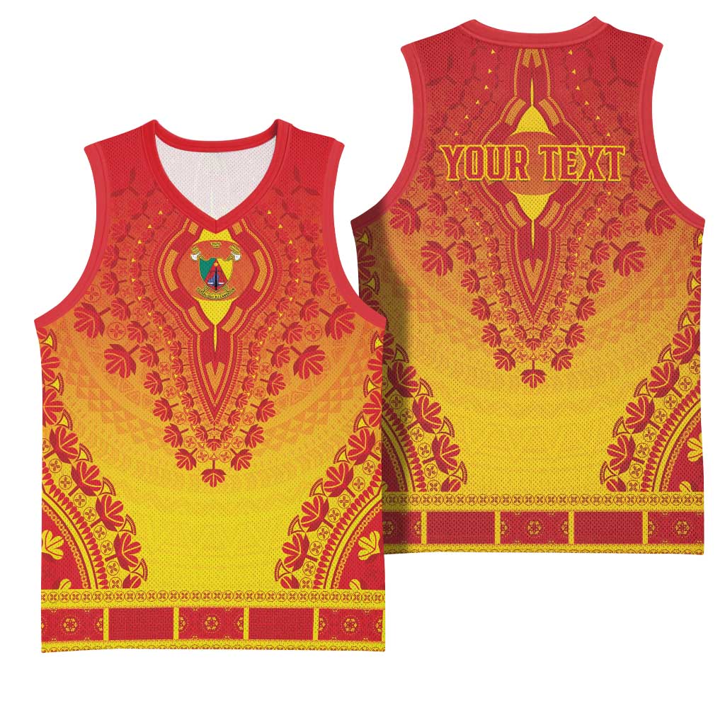 Personalized Cameroon African Dashiki Basketball Jersey - Wonder Print Shop