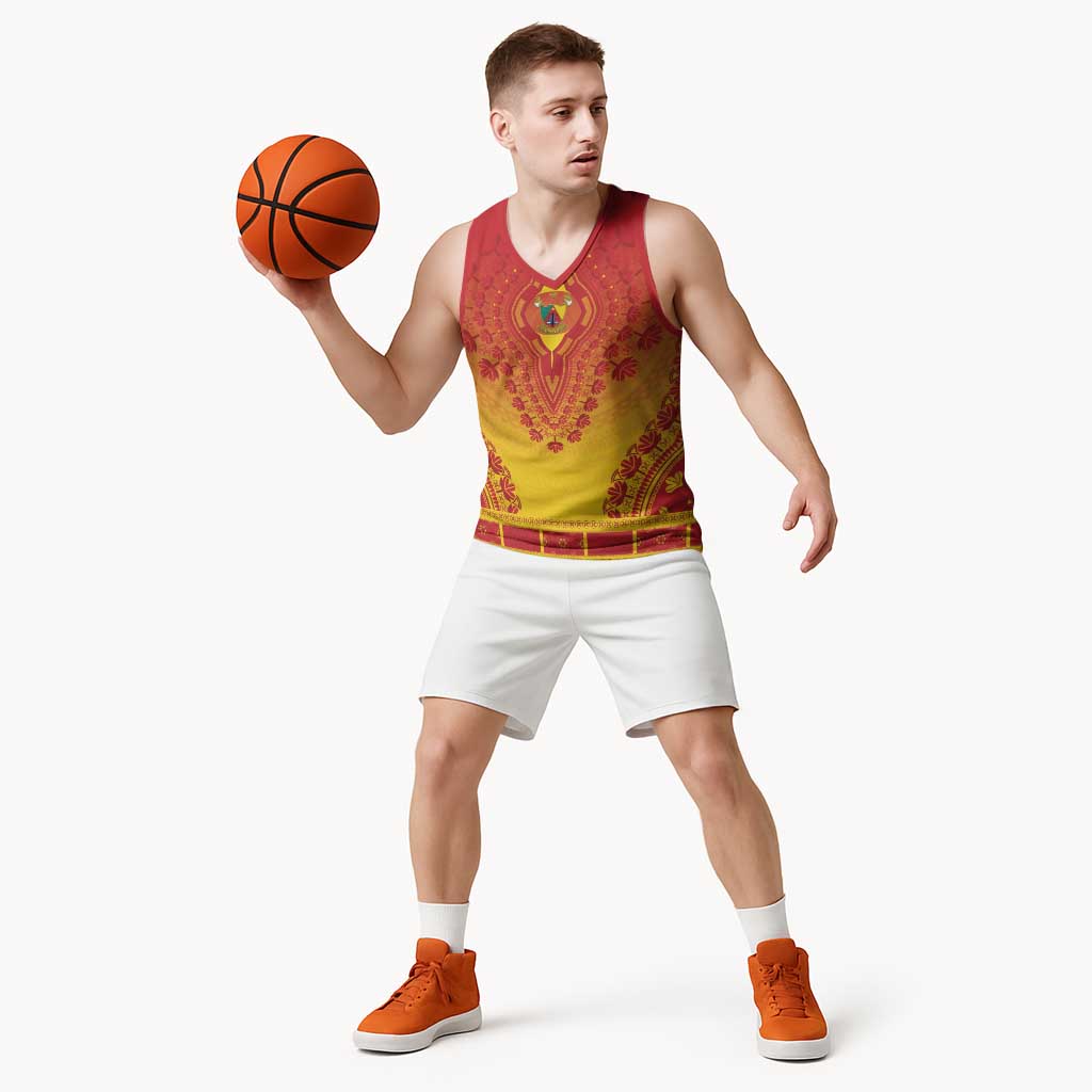 Personalized Cameroon African Dashiki Basketball Jersey - Wonder Print Shop