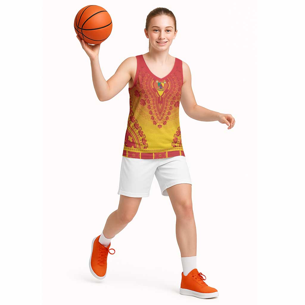 Personalized Cameroon African Dashiki Basketball Jersey - Wonder Print Shop