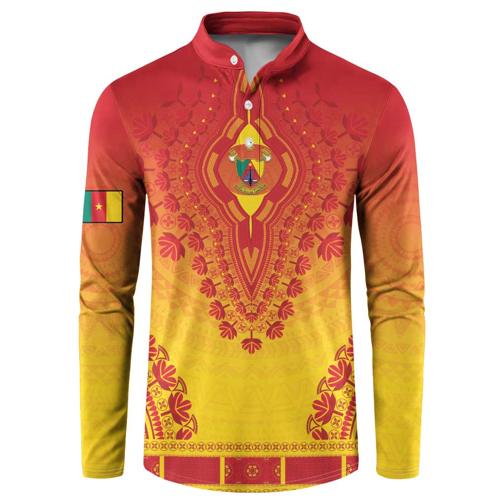 Personalized Cameroon African Dashiki Button Sweatshirt - Wonder Print Shop