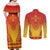 Personalized Cameroon African Dashiki Couples Matching Off Shoulder Maxi Dress and Long Sleeve Button Shirt - Wonder Print Shop
