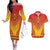 Personalized Cameroon African Dashiki Couples Matching Off The Shoulder Long Sleeve Dress and Hawaiian Shirt - Wonder Print Shop