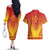 Personalized Cameroon African Dashiki Couples Matching Off The Shoulder Long Sleeve Dress and Hawaiian Shirt - Wonder Print Shop