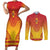 Personalized Cameroon African Dashiki Couples Matching Short Sleeve Bodycon Dress and Long Sleeve Button Shirt - Wonder Print Shop