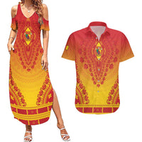 Personalized Cameroon African Dashiki Couples Matching Summer Maxi Dress and Hawaiian Shirt - Wonder Print Shop