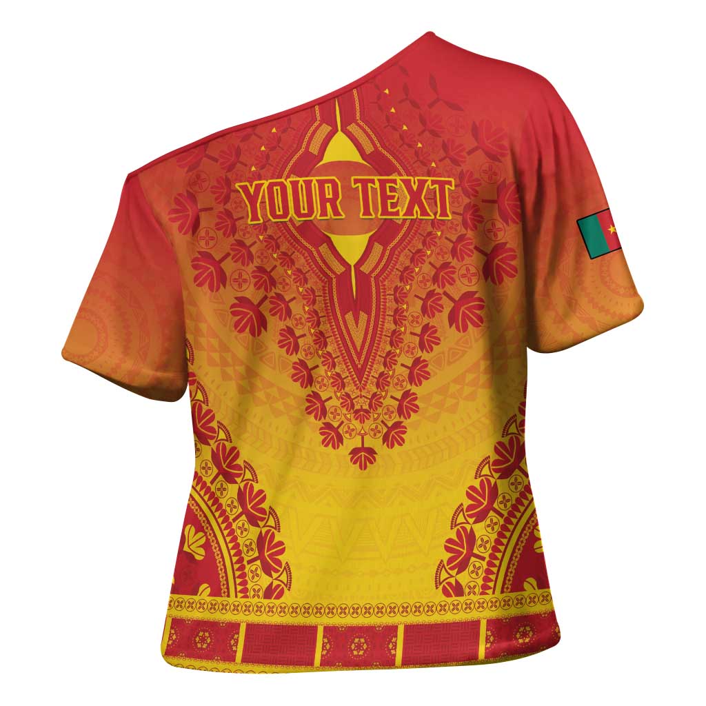 Personalized Cameroon African Dashiki Cross Shoulder Shirt - Wonder Print Shop