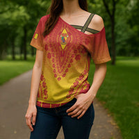 Personalized Cameroon African Dashiki Cross Shoulder Shirt - Wonder Print Shop