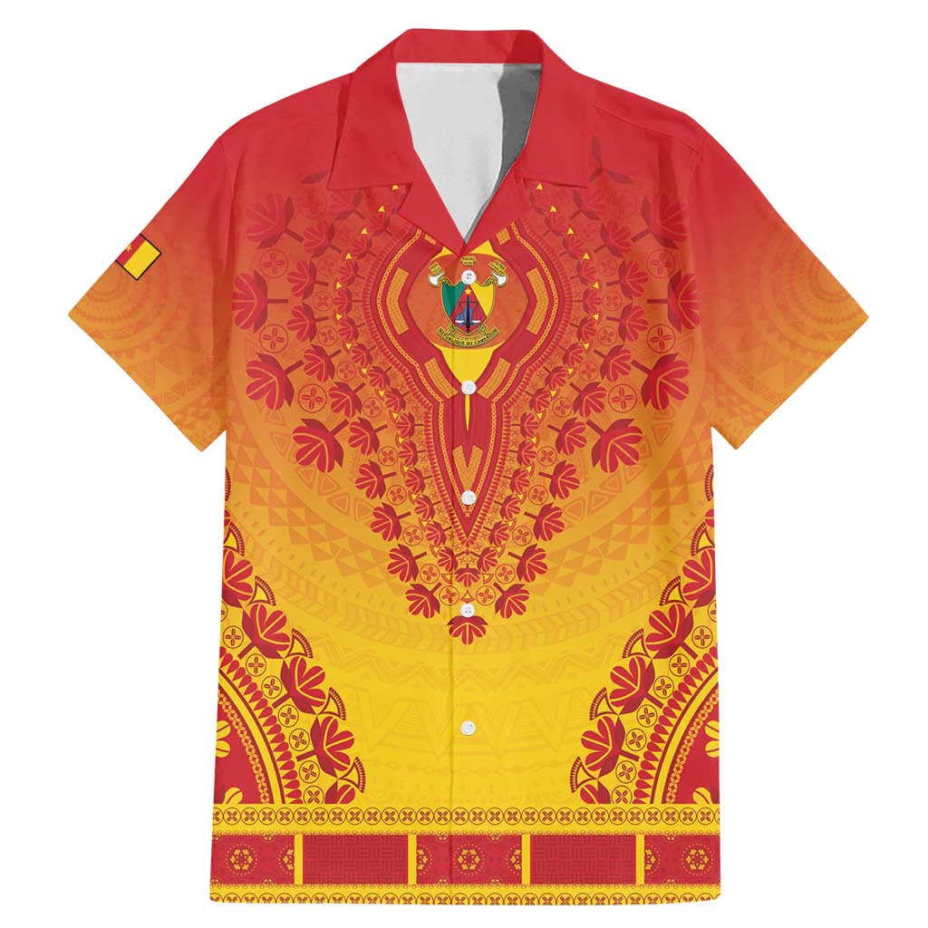 Personalized Cameroon African Dashiki Family Matching Mermaid Dress and Hawaiian Shirt - Wonder Print Shop
