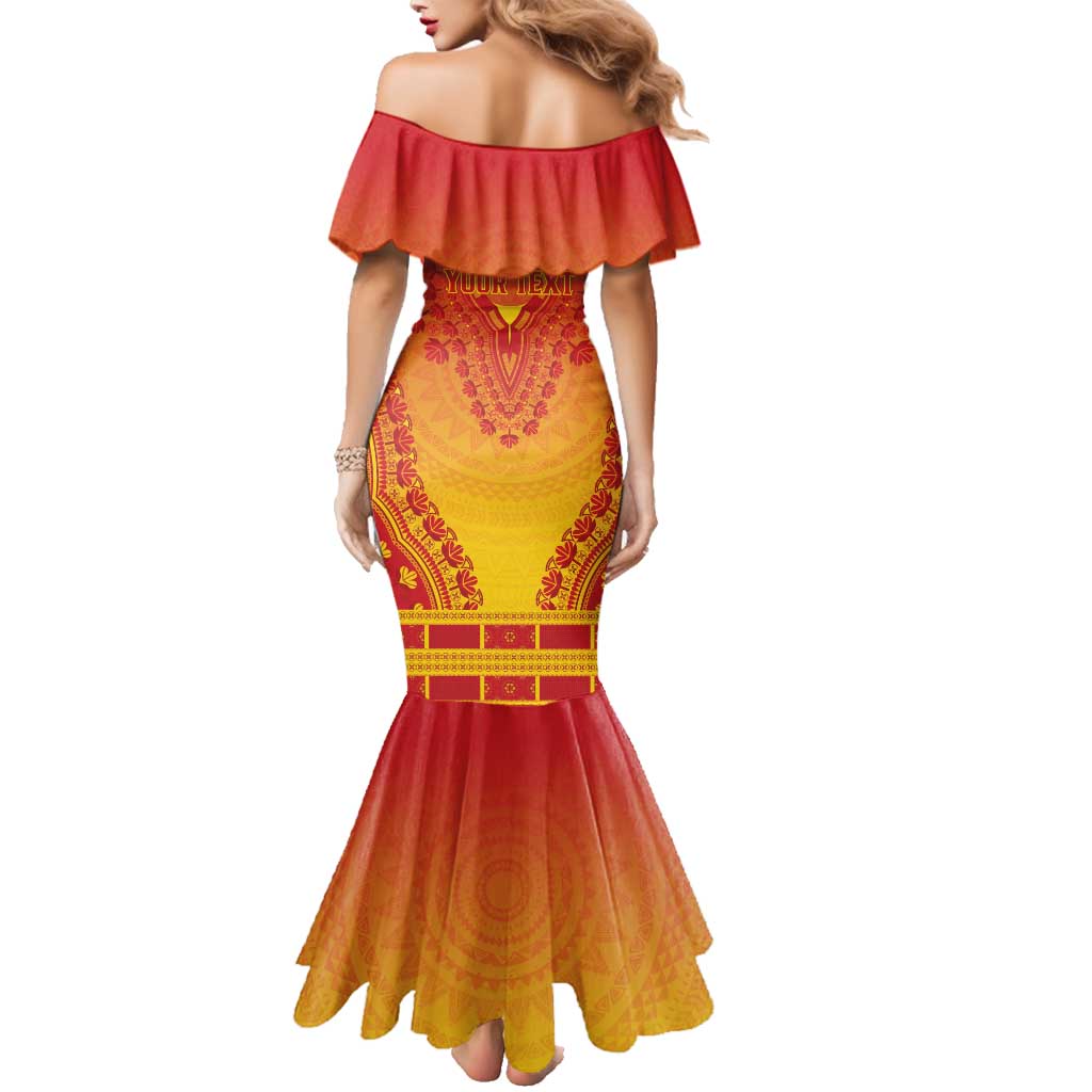 Personalized Cameroon African Dashiki Family Matching Mermaid Dress and Hawaiian Shirt - Wonder Print Shop