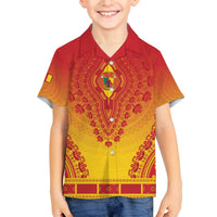 Personalized Cameroon African Dashiki Family Matching Off The Shoulder Long Sleeve Dress and Hawaiian Shirt - Wonder Print Shop