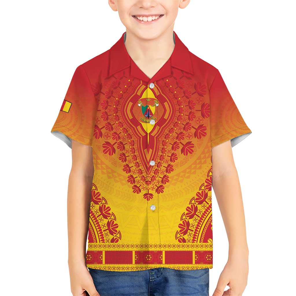 Personalized Cameroon African Dashiki Family Matching Off Shoulder Maxi Dress and Hawaiian Shirt - Wonder Print Shop