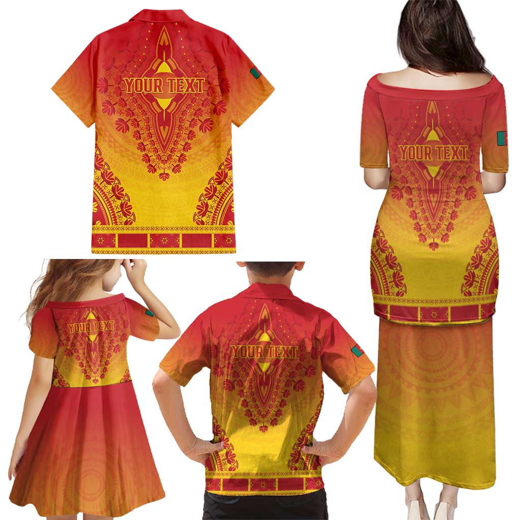 Personalized Cameroon African Dashiki Family Matching Puletasi and Hawaiian Shirt - Wonder Print Shop