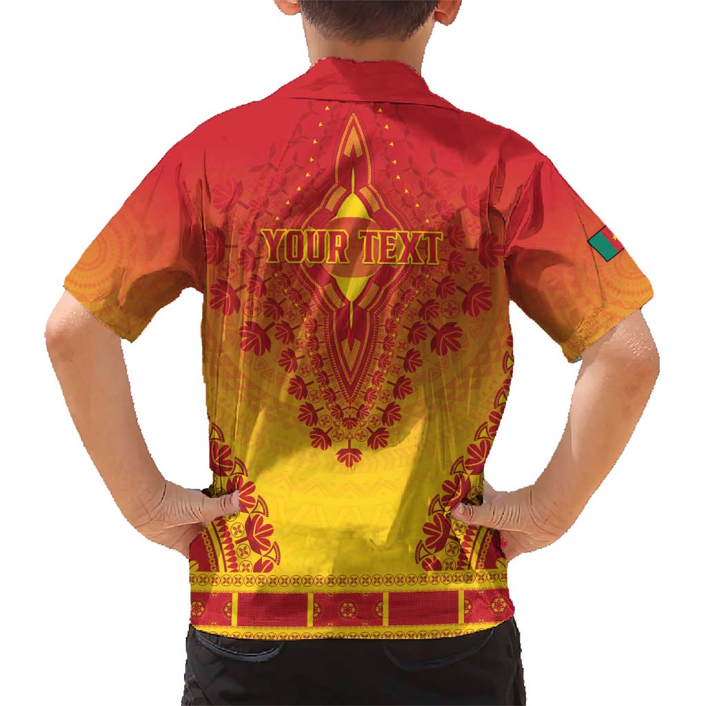 Personalized Cameroon African Dashiki Family Matching Short Sleeve Bodycon Dress and Hawaiian Shirt - Wonder Print Shop