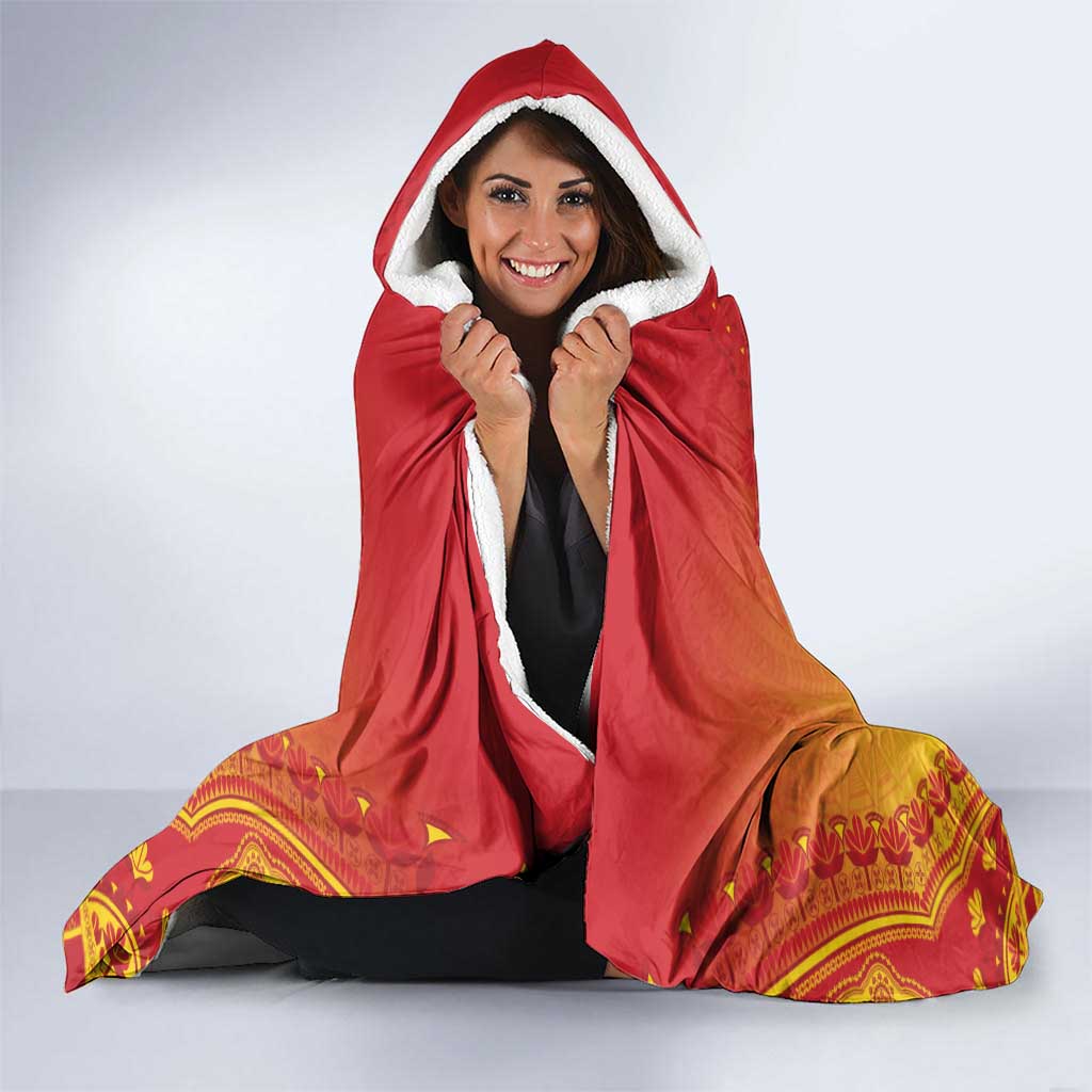 Cameroon African Dashiki Hooded Blanket - Wonder Print Shop