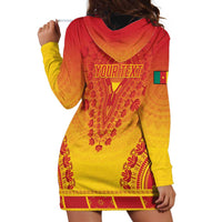 Personalized Cameroon African Dashiki Hoodie Dress - Wonder Print Shop